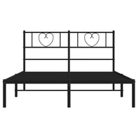 Giroletto con Testiera in Metallo Nero 140x200 cm 355464