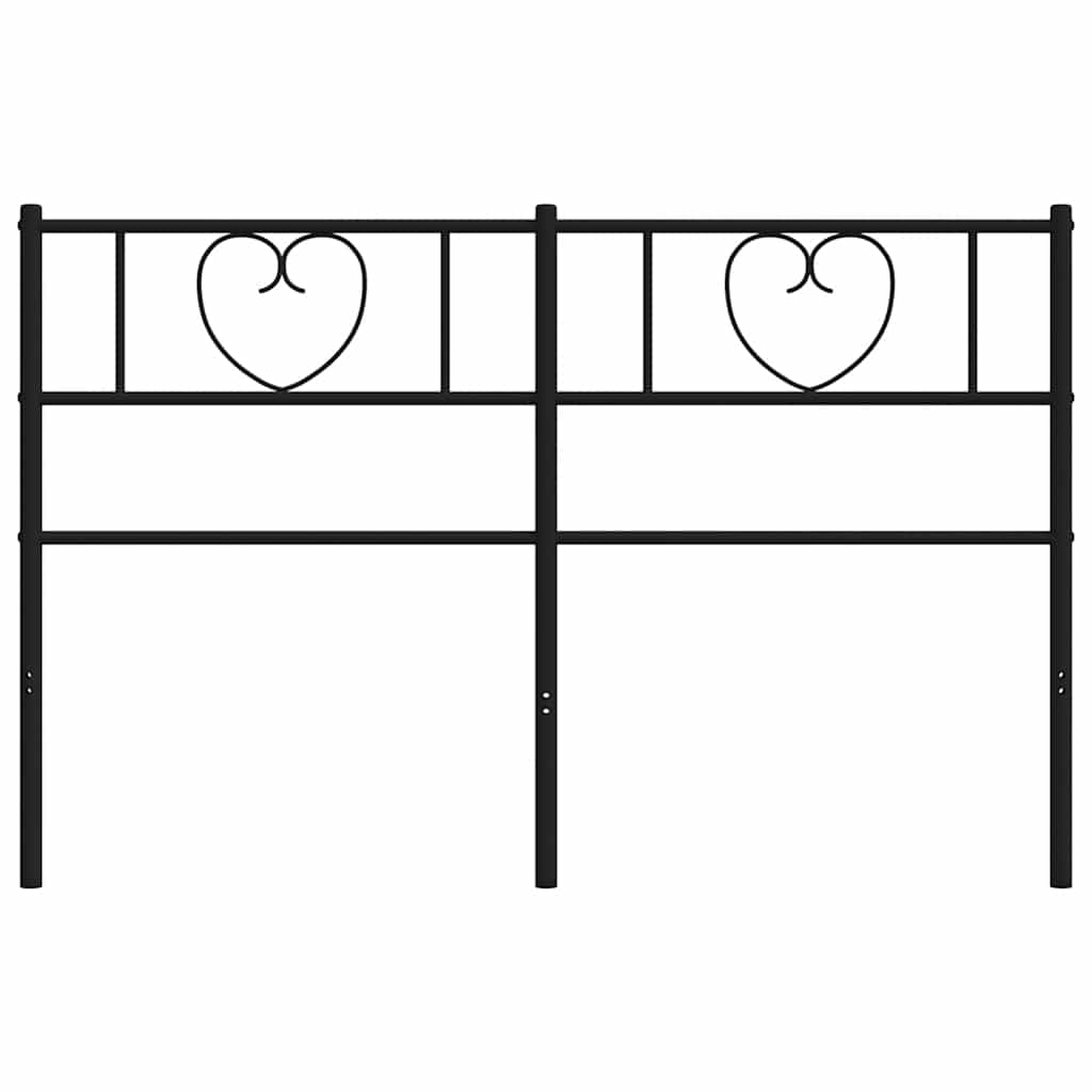 vidaXL Testiera in Metallo Nero 150 cm