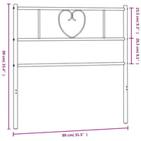 Testiera in Metallo Bianco 75 cm 355538