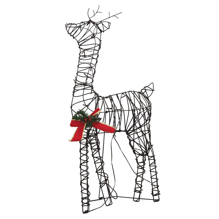 Famiglie Renne di Natale 2 pz 180 LED Bianco Caldo in Rattan 3200673