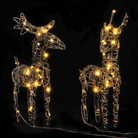 Decorazioni di Natale 6 pz Renne 240 LED Bianco Caldo in Rattan 3200675