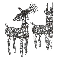 Decorazione Natalizia Renne e Slitte 320LED Bianco Caldo Rattan 3200677