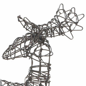 Decorazione Natalizia Renne e Slitte 320LED Bianco Caldo Rattan 3200677