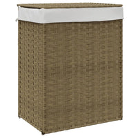 Cesto Portabiancheria con Coperchio 46x33x60 cm Polyrattan 372029