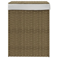 Cesto Portabiancheria con Coperchio 46x33x60 cm Polyrattan 372029