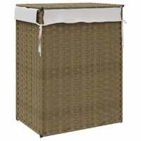 Cesto Portabiancheria con Coperchio 46x33x60 cm Polyrattan 372029