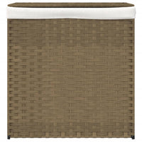 Cesto Portabiancheria con 2 Sezioni 53x35x57 cm Polyrattancod mxl 133375