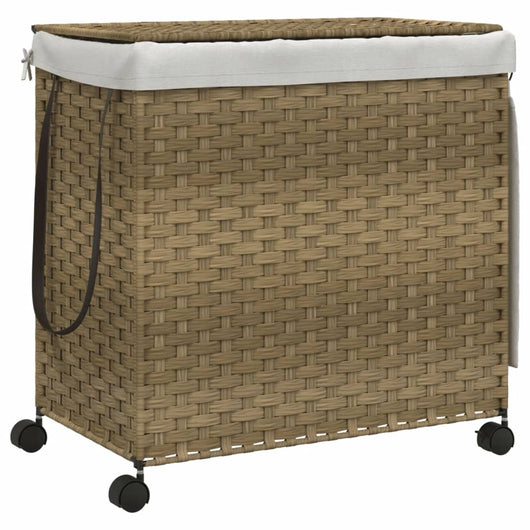 Cesto Portabiancheria con Ruote 60x35x60,5 cm Rattancod mxl 85435