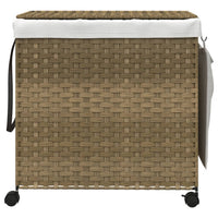 Cesto Portabiancheria con Ruote 60x35x60,5 cm Rattan 372039