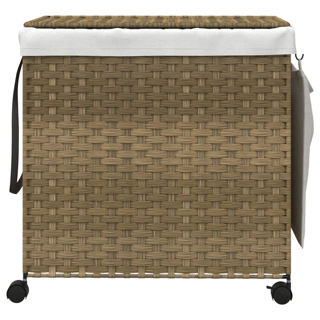 Cesto Portabiancheria con Ruote 60x35x60,5 cm Rattancod mxl 85435
