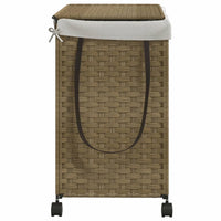 Cesto Portabiancheria con Ruote 60x35x60,5 cm Rattan 372039