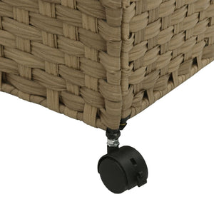 Cesto Portabiancheria con Ruote 60x35x60,5 cm Rattan 372039