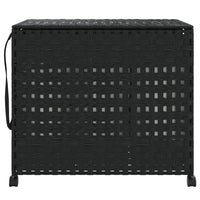 Cesto Portabiancheria con Ruote Nero 66x35x60 cm Rattancod mxl 85437