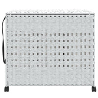 Cesto Portabiancheria con Ruote Bianco 66x35x60 cm Rattancod mxl 133376