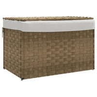Cesto Portabiancheria con Coperchio 55,5x35x34 cm Polyrattan 372049