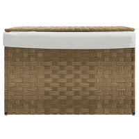 Cesto Portabiancheria con Coperchio 55,5x35x34 cm Polyrattan 372049