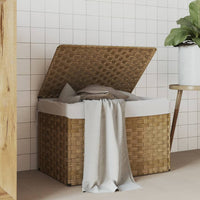 Cesto Portabiancheria con Coperchio 55,5x35x34 cm Polyrattan 372049