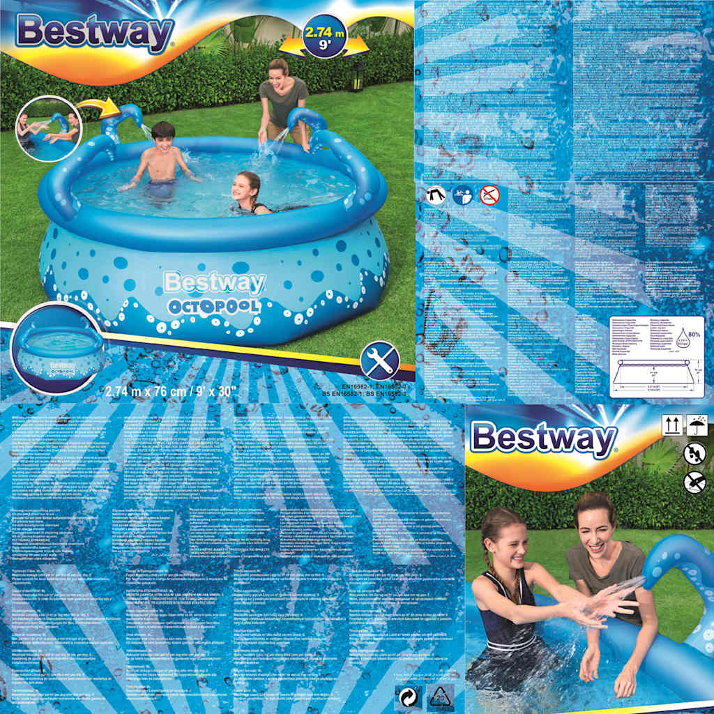 Bestway Piscina Easy Set OctoPool 274x76 cm 3202490