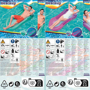 Bestway Lettino Gonfiabile da Piscina Aqua Lounge 3202498