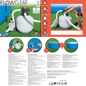 Bestway Pompa con Filtro a Sabbia Flowclear 8327 L/h 3202506