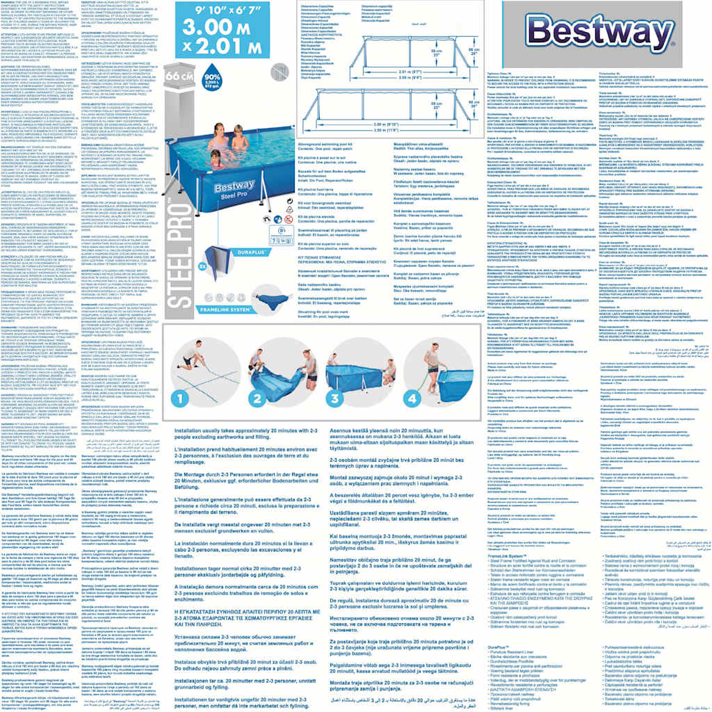 Bestway Piscina Steel Pro 300x201x66 cm 3202520
