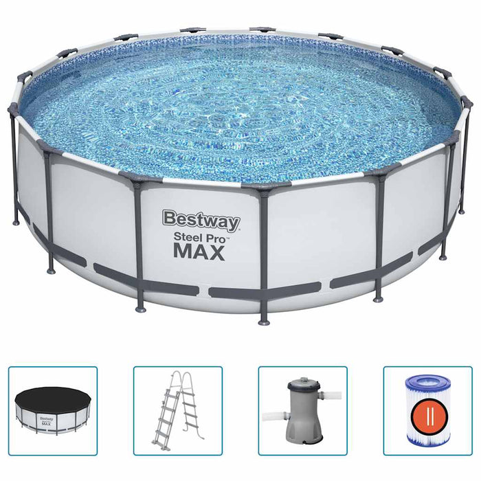 Bestway Set Piscina Rotonda Steel Pro MAX 457x122 cm 3202523