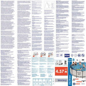 Bestway Set Piscina Rotonda Steel Pro MAX 457x122 cm 3202523