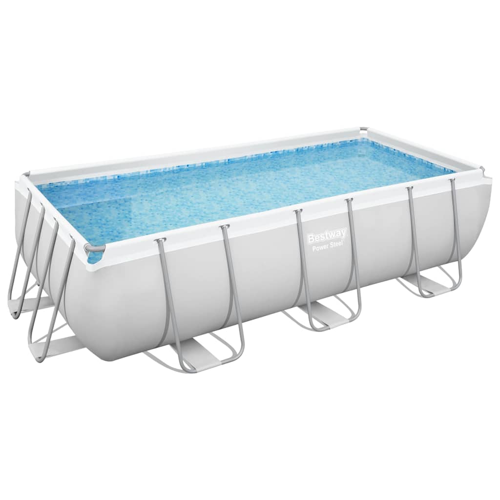 Bestway Set Piscina Power Steel Rettangolare 404x201x100 cm 3202524