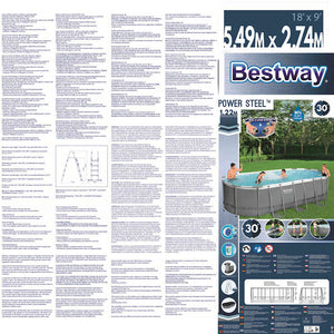 Bestway Piscina Fuori Terra Ovale Power Steel 549x274x122 cm 3202534