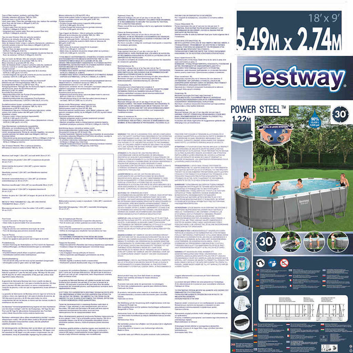 Bestway Piscina Fuori Terra Ovale Power Steel 549x274x122 cm 3202534