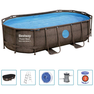 Bestway Set Piscina Power Steel 427x250x100 cm 3202535