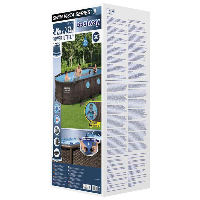 Bestway Set Piscina Power Steel Swim Vista Series 549x274x122 cm 3202545