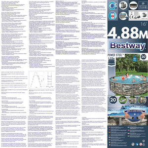 Bestway Set Piscina Power Steel 488x122 cm 3202550