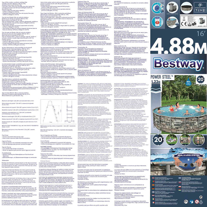 Bestway Set Piscina Power Steel 488x122 cm 3202550