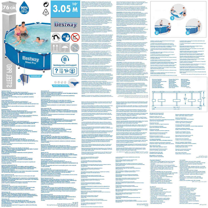 Bestway Piscina Steel Pro 305x76 cm 3202554