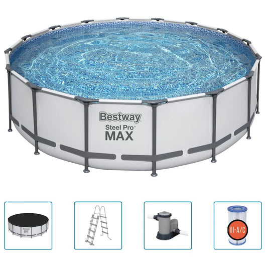 Bestway Set Piscina Steel Pro MAX 488x122 cm 3202558