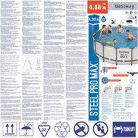 Bestway Set Piscina Steel Pro MAX 488x122 cm 3202558