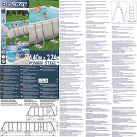 Bestway Piscina Fuori Terra Power Steel Rettangolare 19281 L 3202563