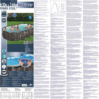 Bestway Set Piscina Ovale Power Steel 488x305x107 cm 3202567