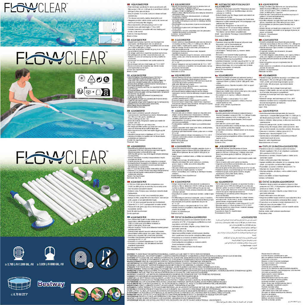 Bestway Aspiratore Automatico Flowclear AquaSweeper 3202586