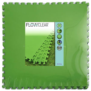 Bestway Protezioni per Pavimenti Piscine 9 pz Verdi 4,57 m² 3202591