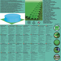 Bestway Protezioni per Pavimenti Piscine 9 pz Verdi 4,57 mÂ²cod mxl 92415
