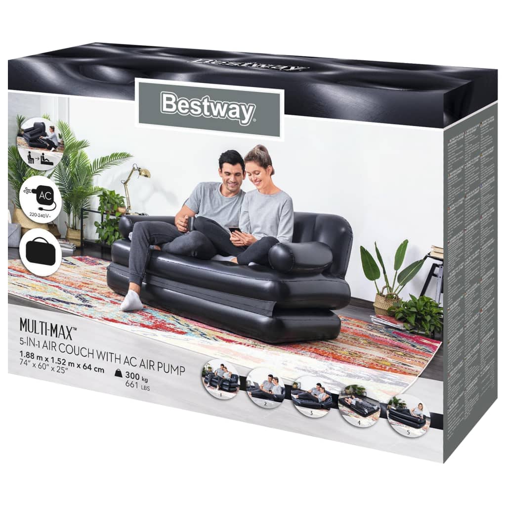 Bestway Divano Letto Doppio Gonfiabile 5 in 1 188x152x64 cm 3202633