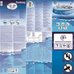 Bestway Set Piscina Gonfiabile Rotonda Fast Set 457x122 cm 3202641