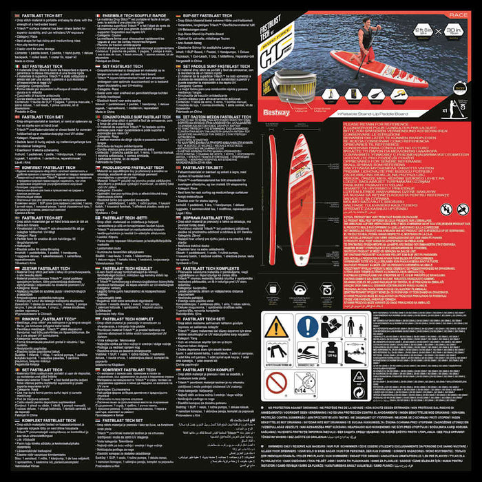 Bestway Hydro-Force SUP Gonfiabile Fastblast Tech Set 381x76x15 cm 3202648