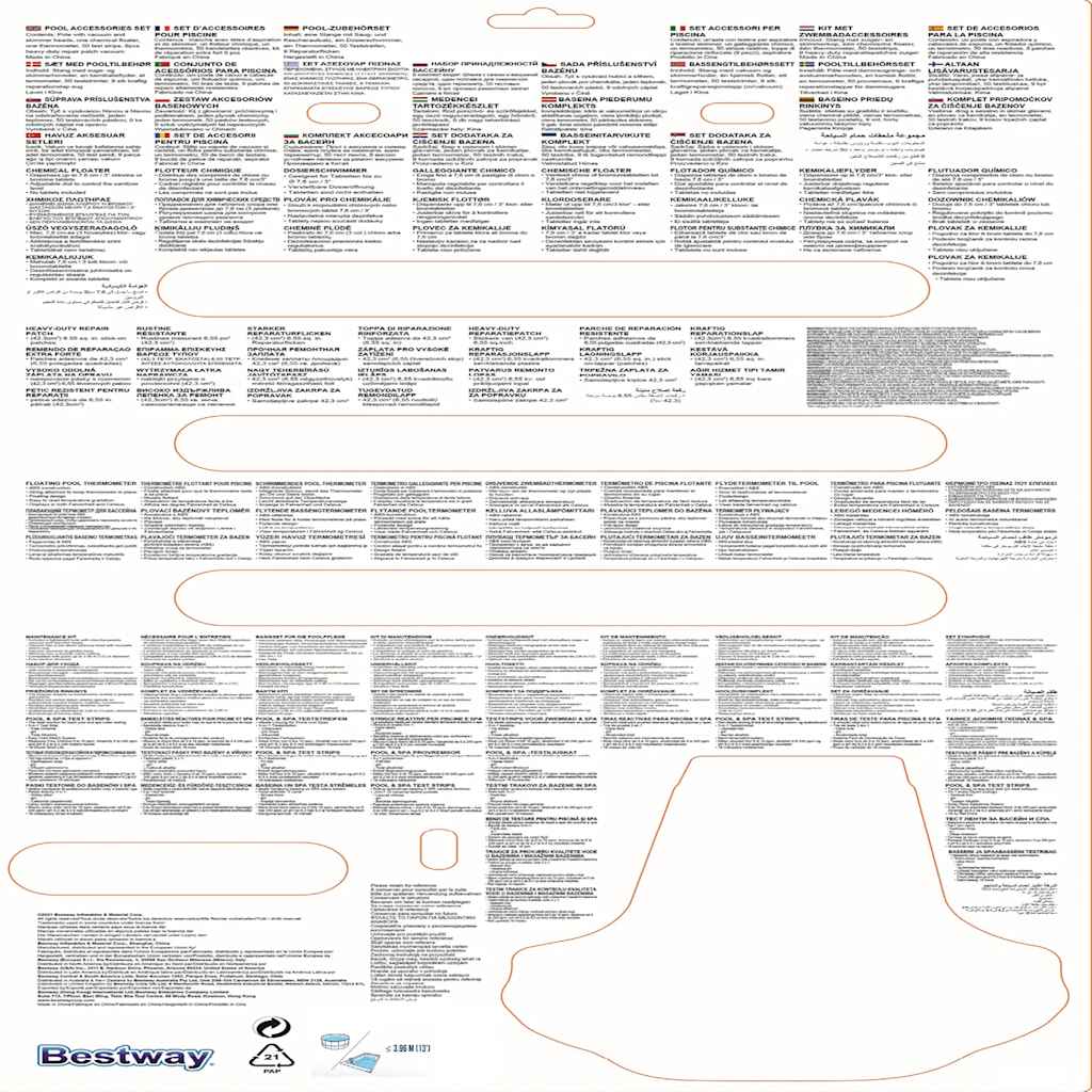 Bestway Kit di Manutenzione per Piscine Fuori Terra Flowclear 3202664