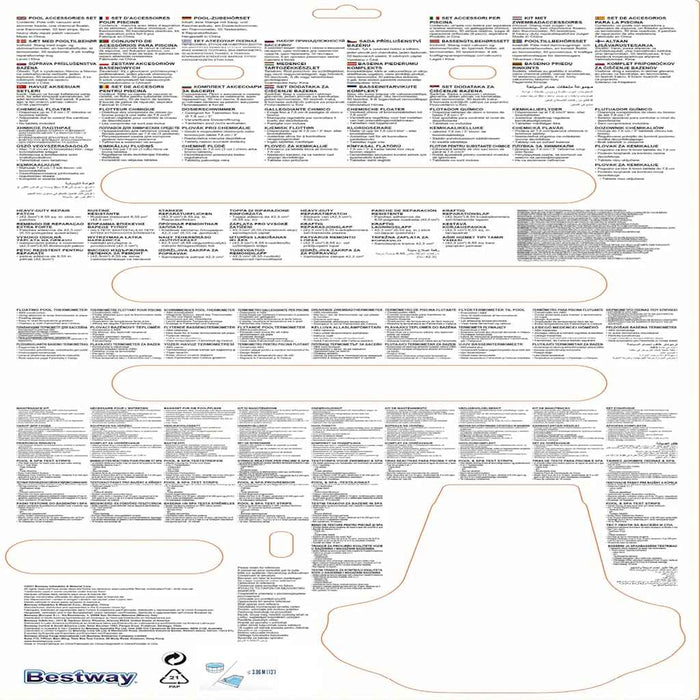 Bestway Kit di Manutenzione per Piscine Fuori Terra Flowclear 3202664