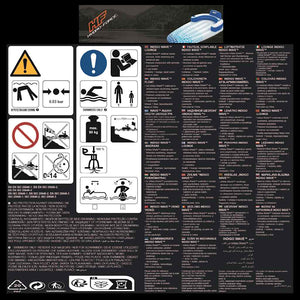 Bestway Lettino Galleggiante Hydro Force 183x97 cm Blu 3202665