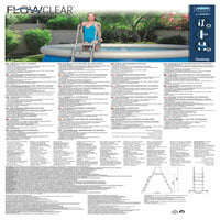 Bestway Scaletta Sicurezza per Piscina a 4 Gradini Flowclear 132 cm 3202667