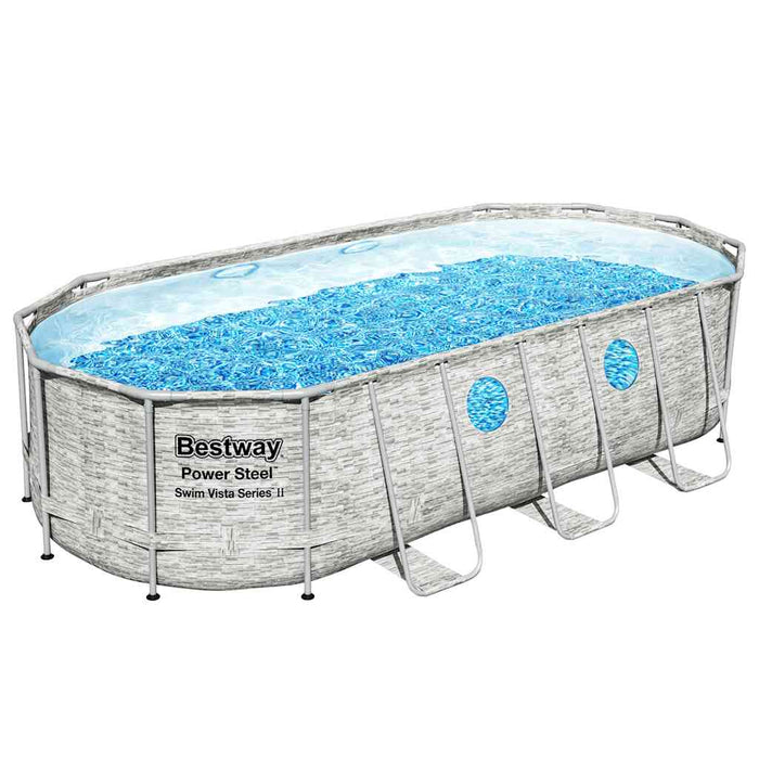 Bestway Set Piscina Power Steel Swim Vista Series 549x274x122 cm 3202672